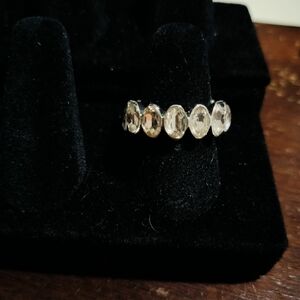 Silver Prong-Set Stone Ring